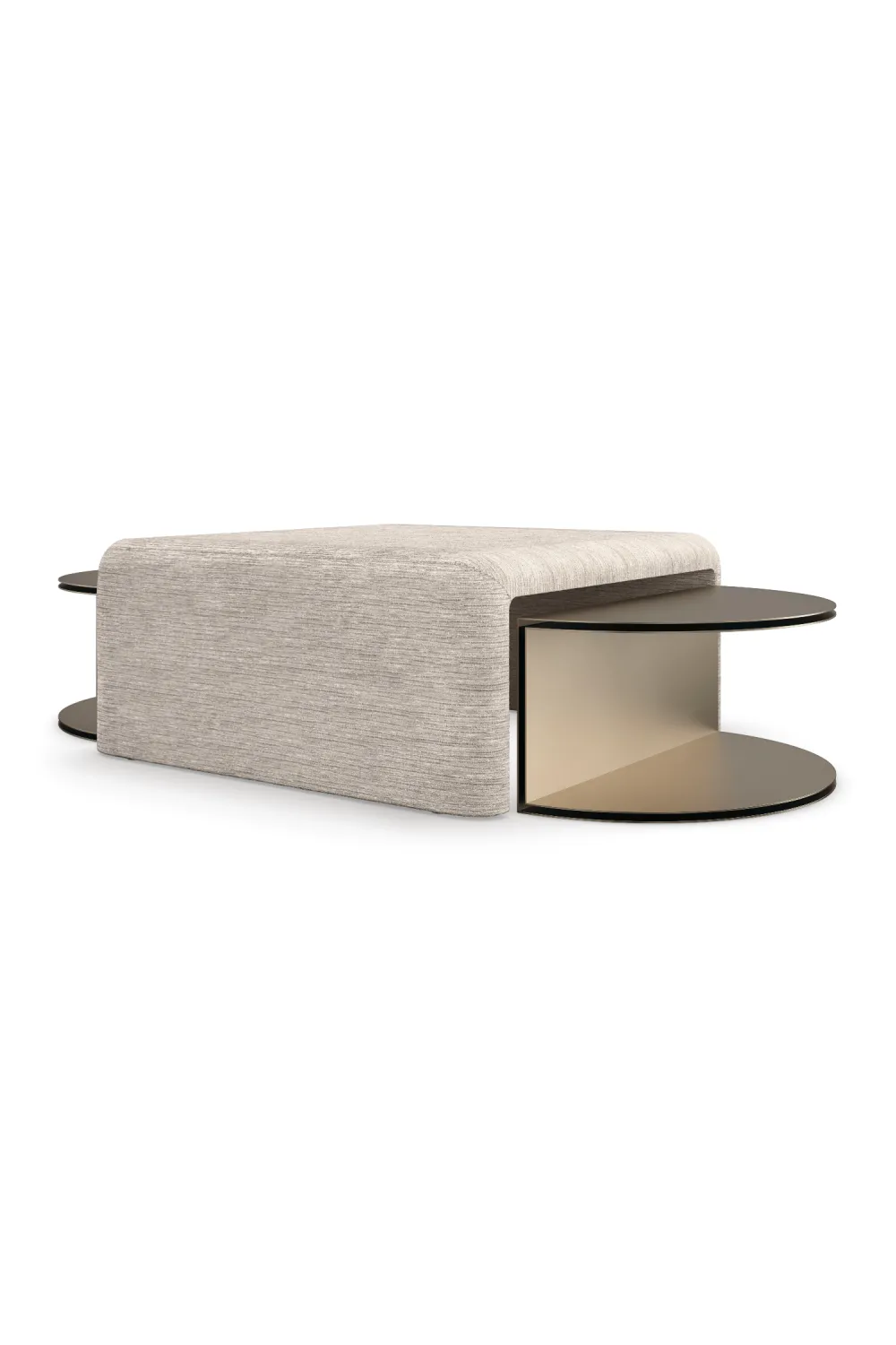 (Open Box) Gold Semi-Circle Cocktail Table | Caracole All Together