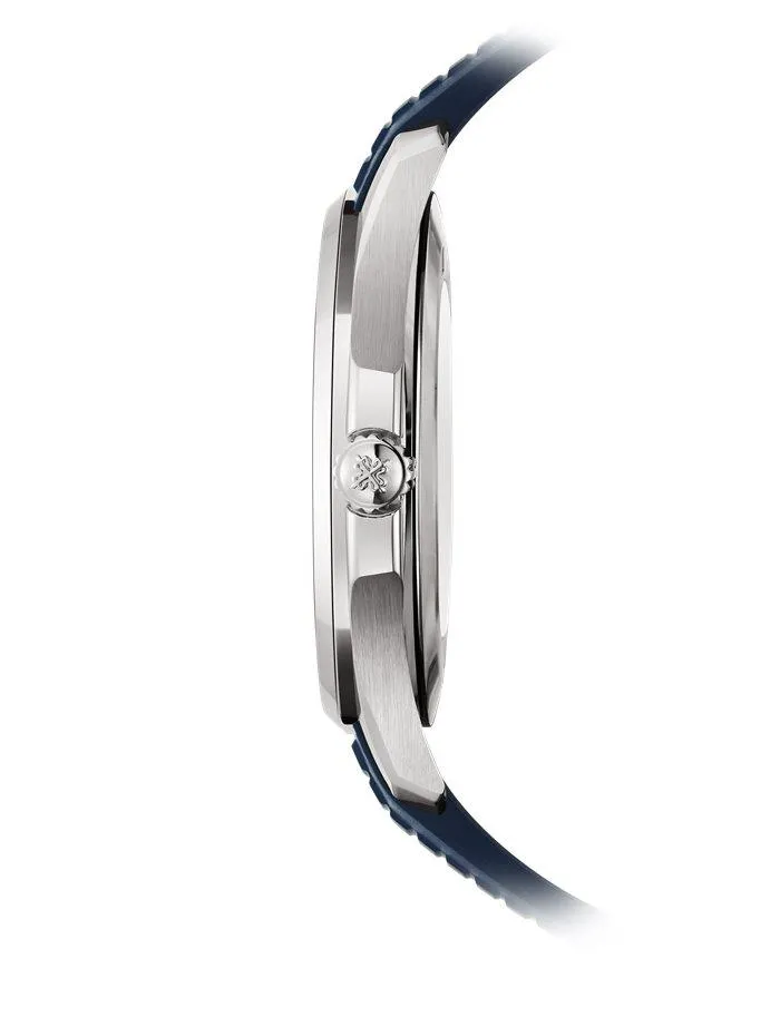 Luxury Patek Philippe Aquanaut White Gold Watch with Blue Embossed Dial, Ref#5168G-001