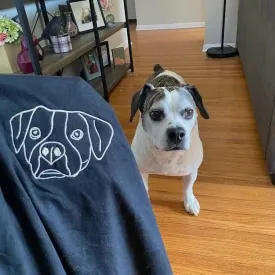 Personalised Embroidered One-line Dog Sweatshirt Custom One-line Pet Sweatshirt