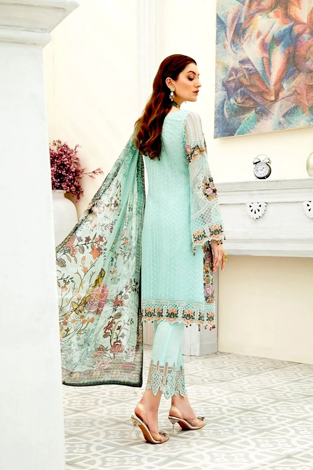 Ramsha Chevron Chiffon Collection 2020 – F-1908