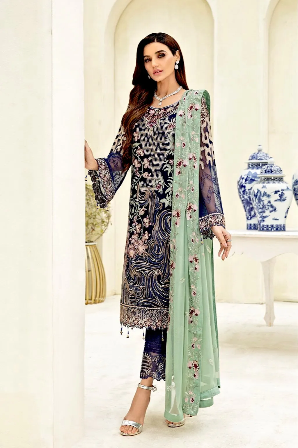 Ramsha Chevron Luxury Chiffon Collection Vol-3 – A-306