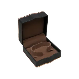 Rose Gold Trim Bangle Box Black/Brown