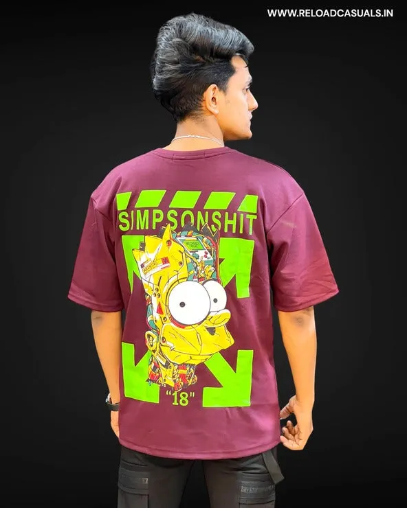 Off-shoulder Simps Imp T-Shirt