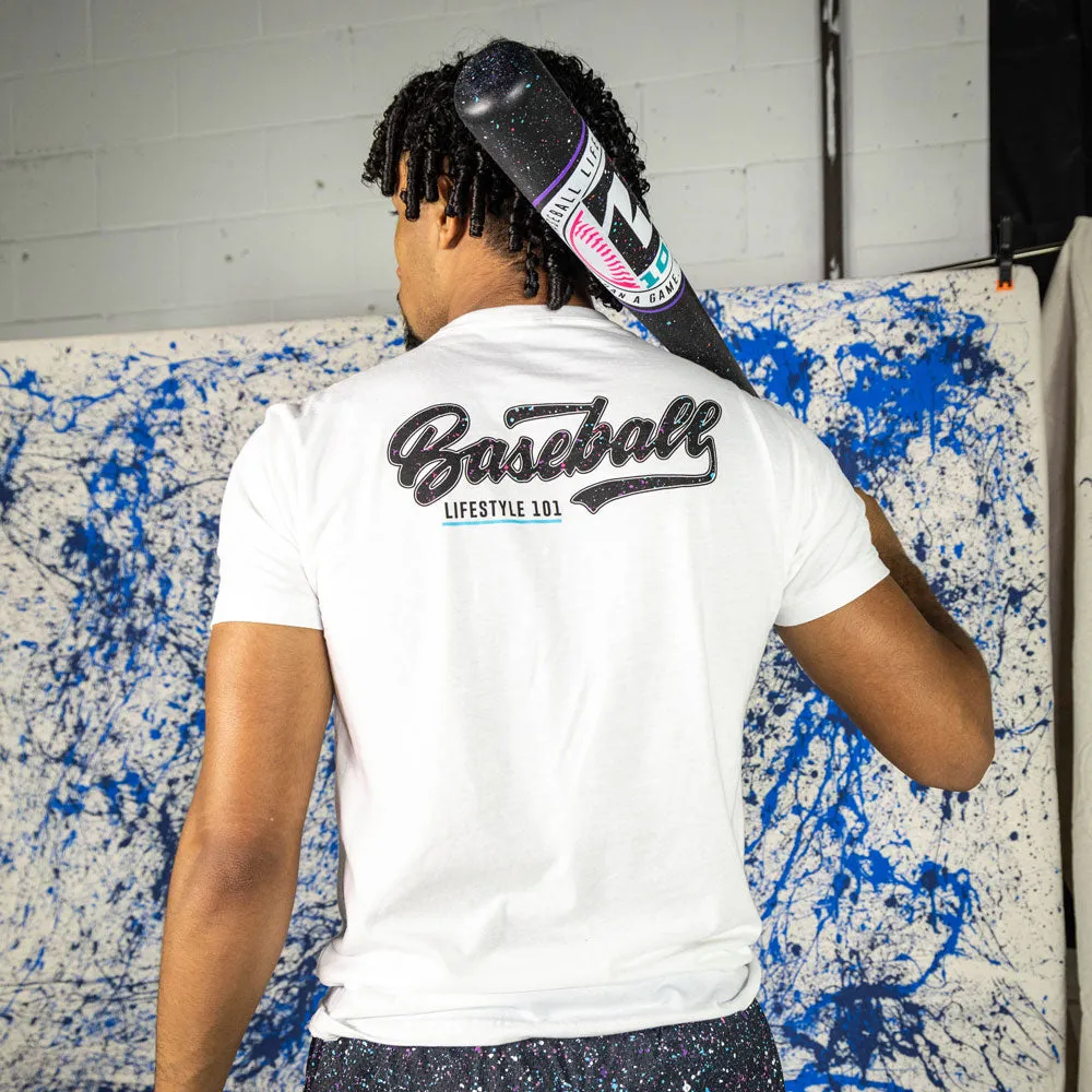 Splatter Tee - White/Galaxy