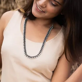 Teejh Anwita Long Silver Oxidised Necklace