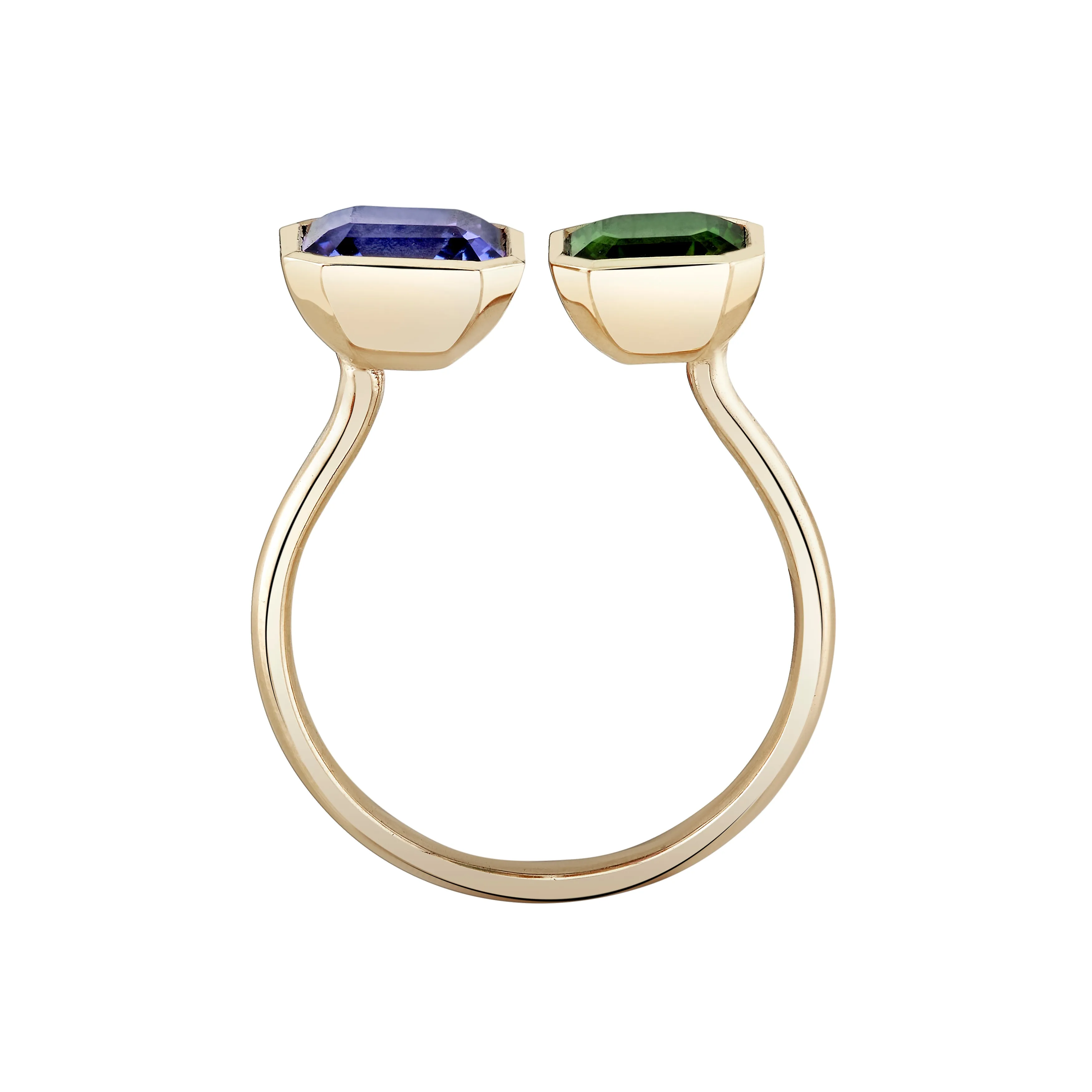 Toi et Moi Fern Gemstone Ring