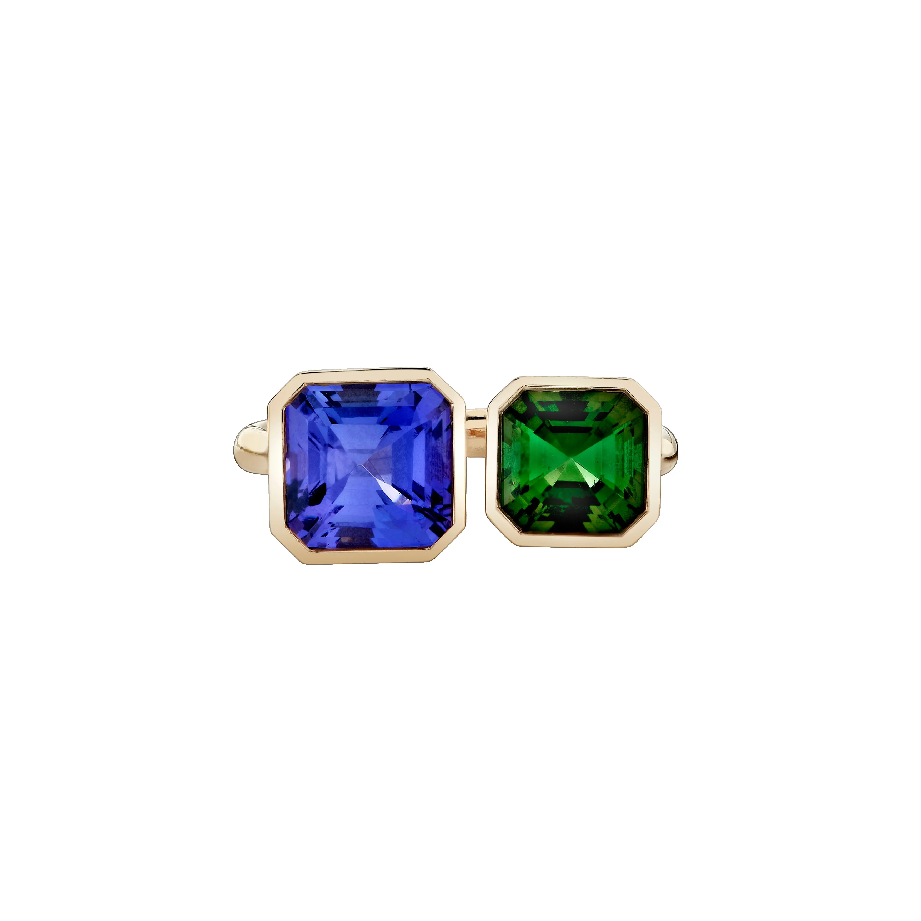 Toi et Moi Fern Gemstone Ring