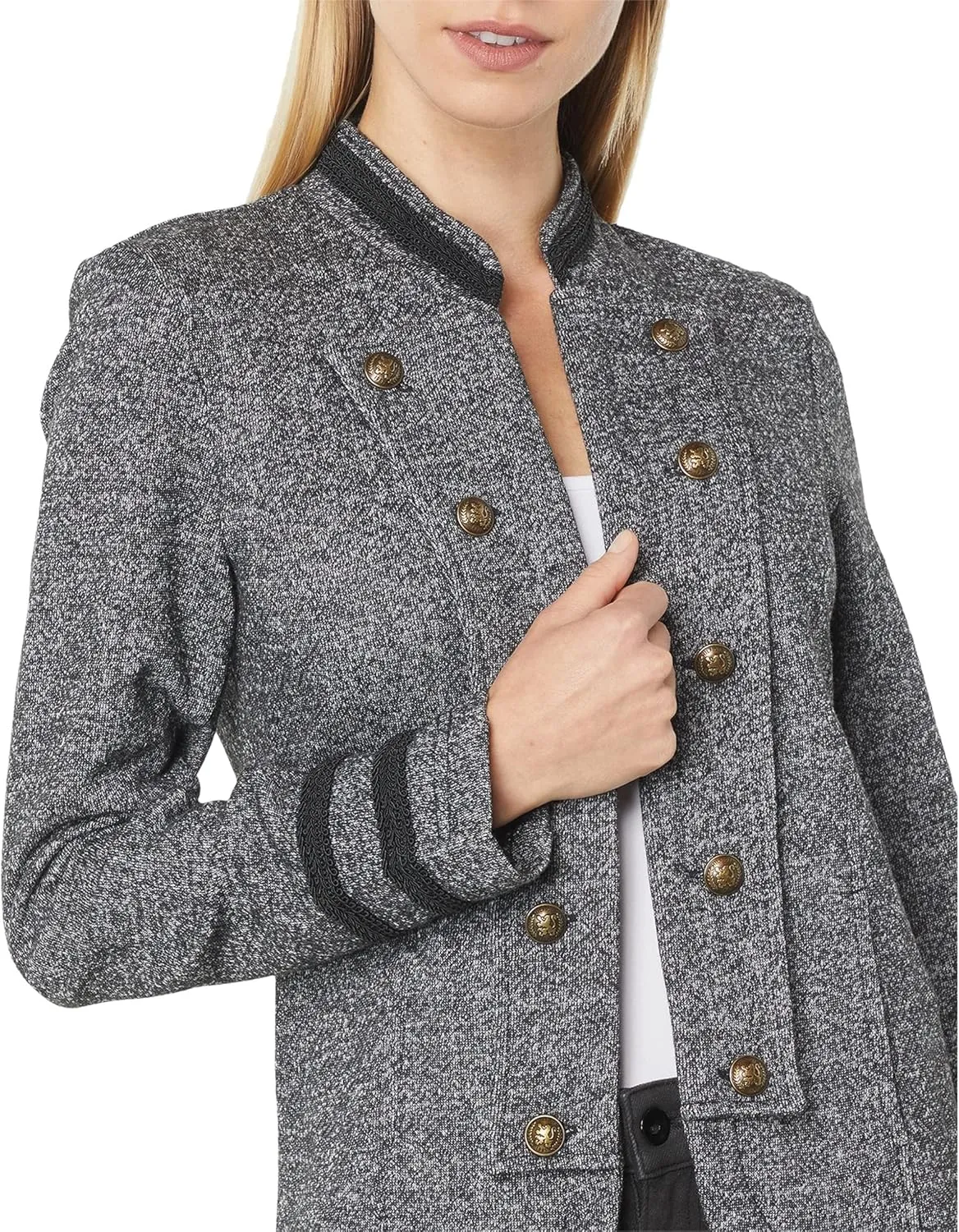 Tommy Hilfiger Band Jacket Marled Black Multi MD (US 8-10)