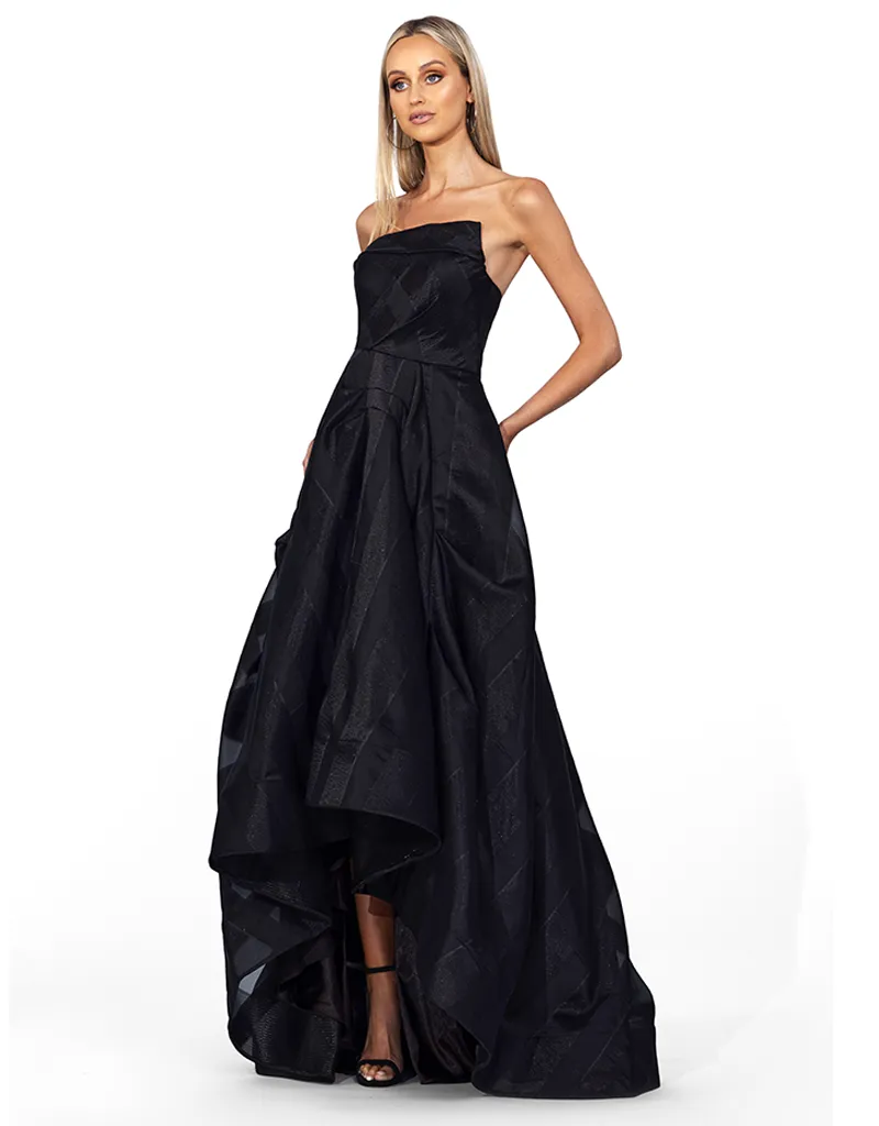 VOGUE HI LOW STRAPLESS BALLGOWN B56D44HL1