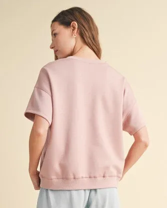 Wishlist Blush Short Sleeve Sweatshirt