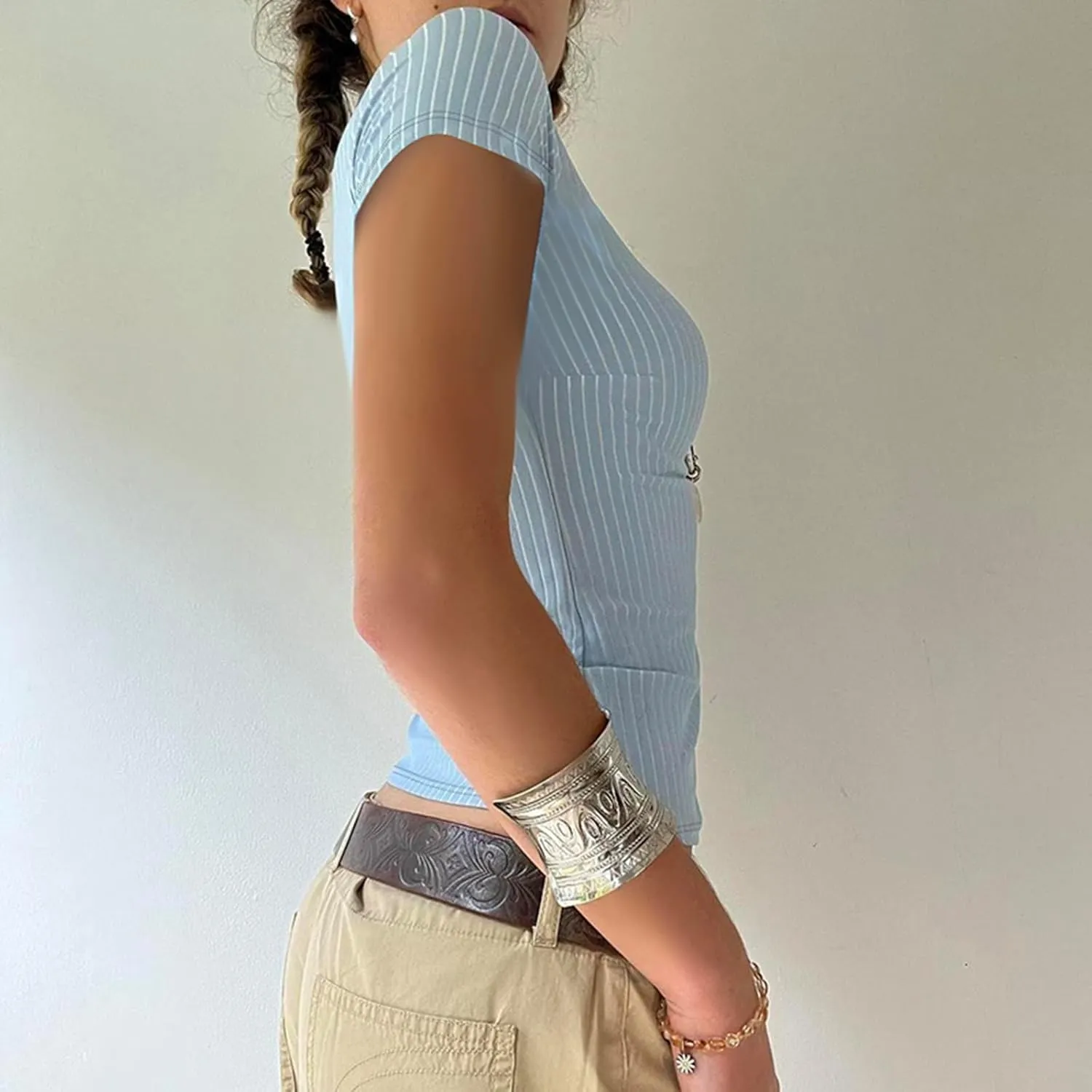 Women Y2k Short Sleeve Button Down Shirts Coquette V Neck Collared Crop Tops Vintage Slim Fit Going Out Blouse